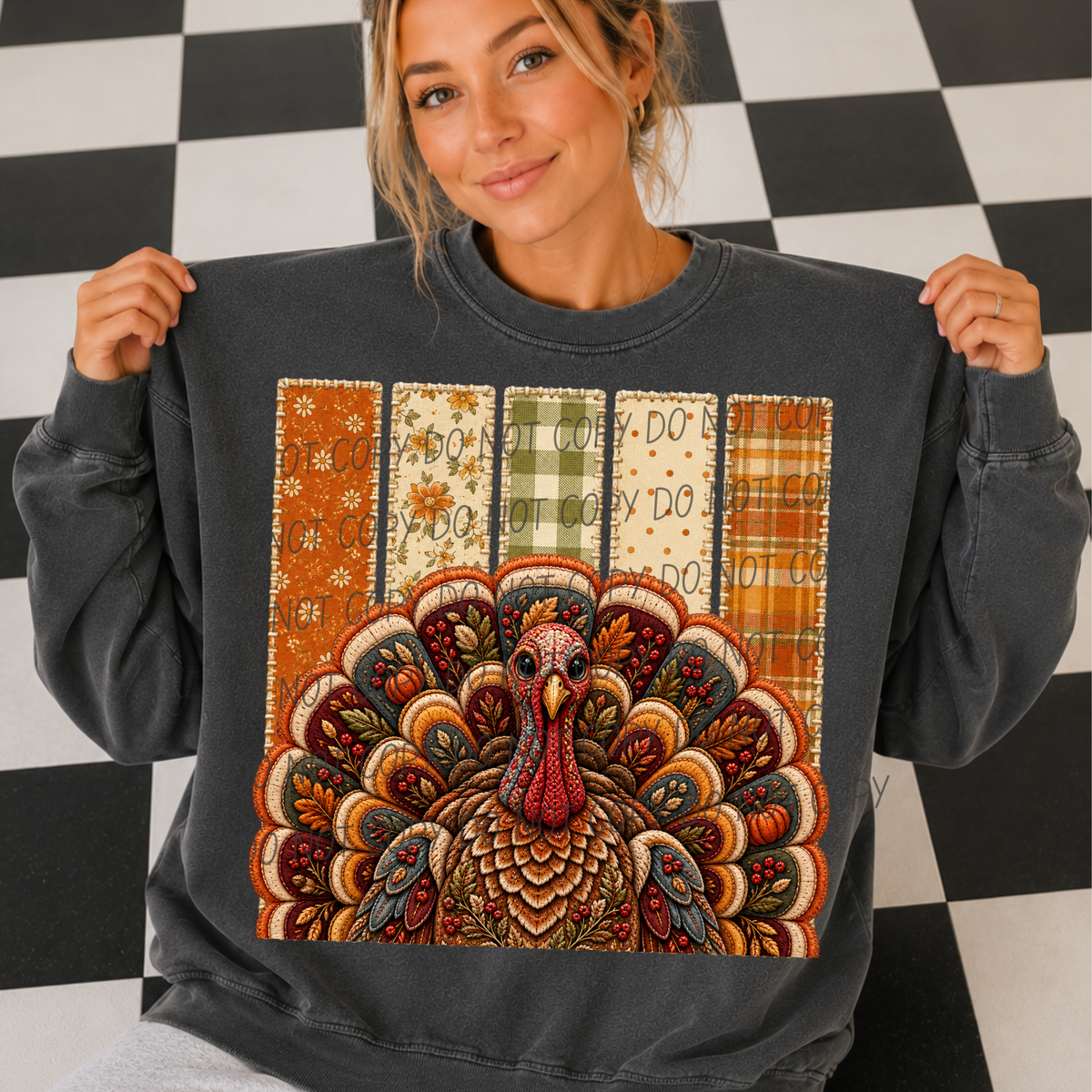 Turkey quilt background (City) DTF Transfer