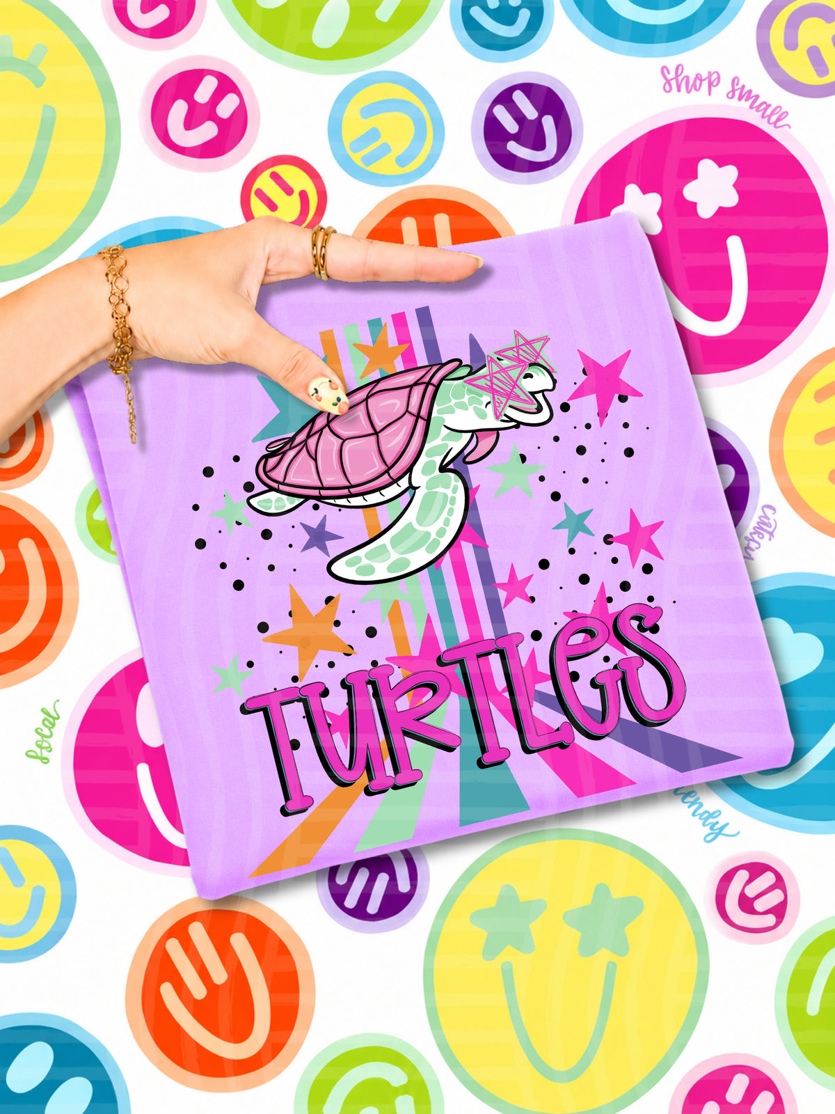 turtles starry eyes rainbow (caplinger) DTF Transfer