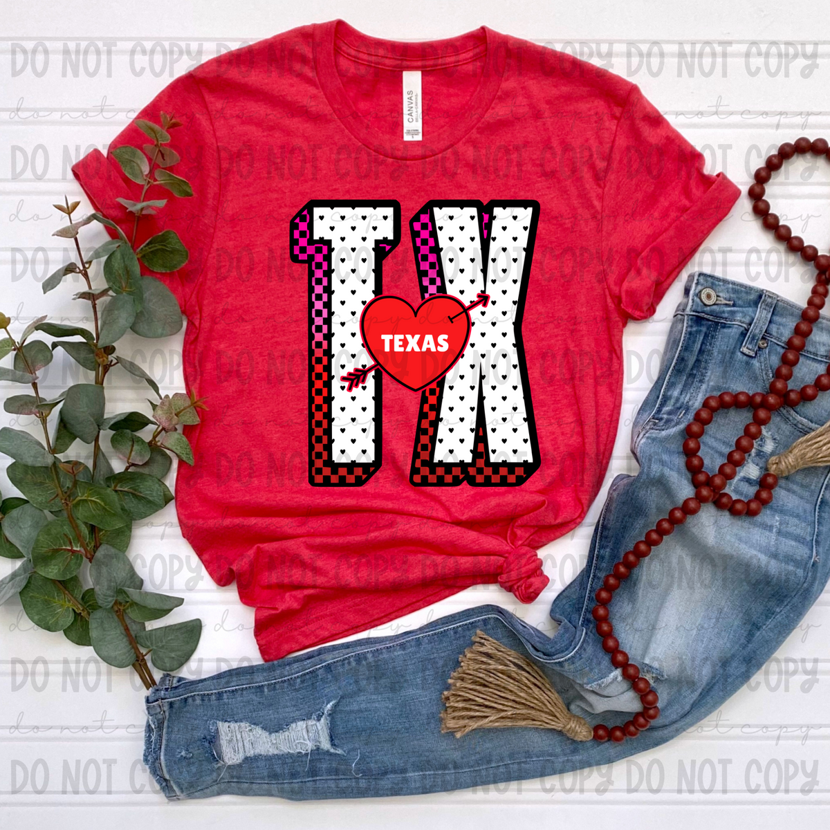 TX Texas red (Revel) DTF transfer