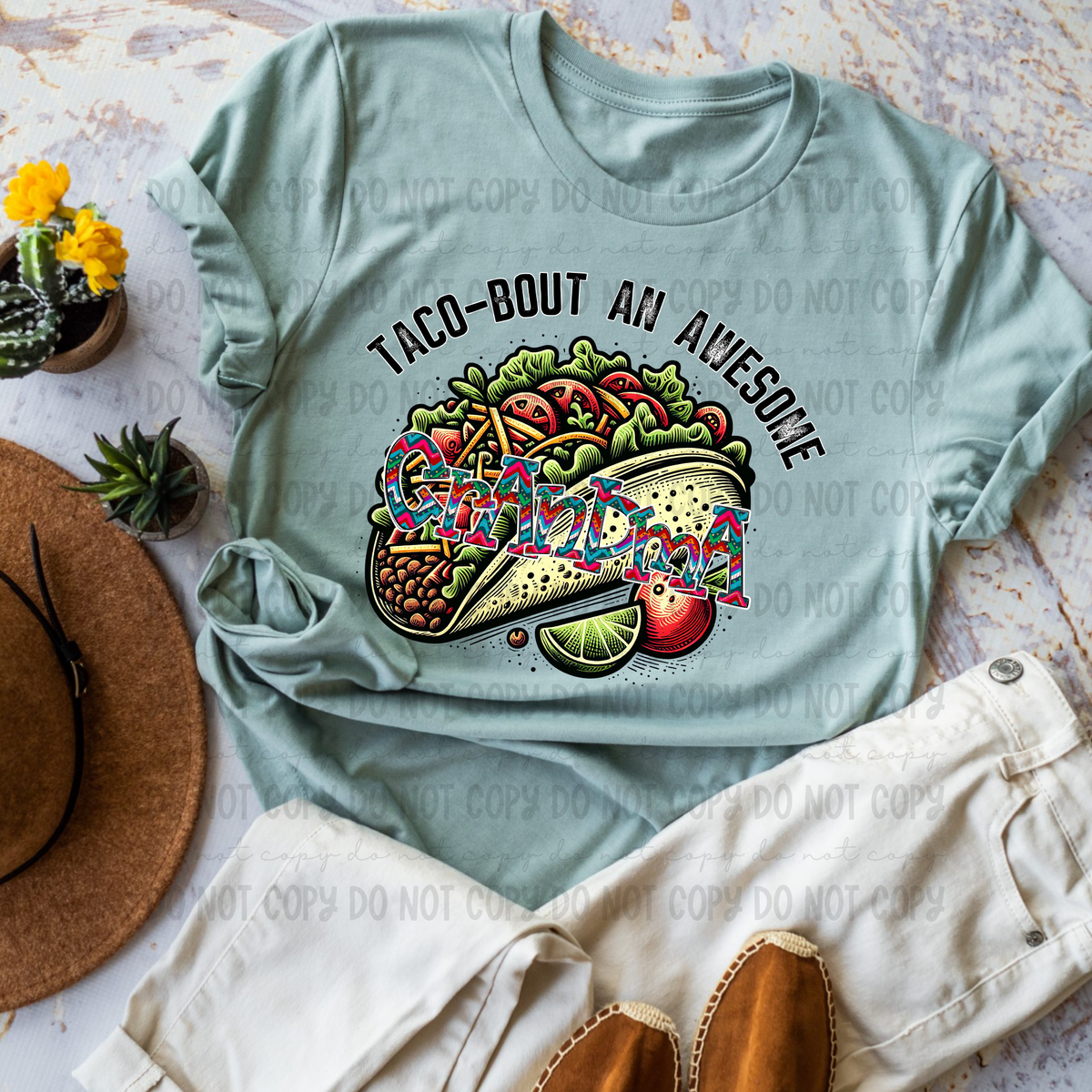 Taco Bout An Awesome Grandma (Revel) DTF transfer