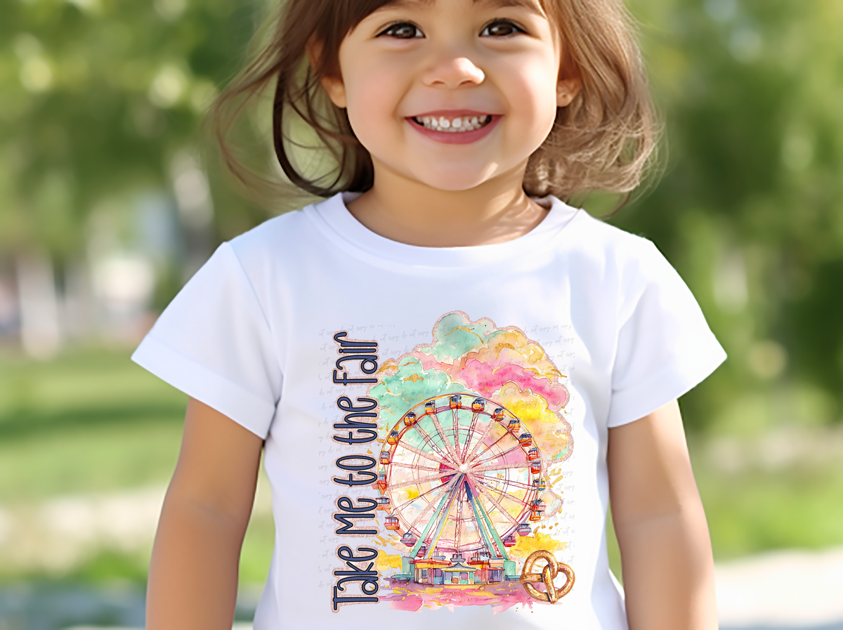 Take Me To The Fair Ferris Wheel Watercolor 111489 DTF transfer