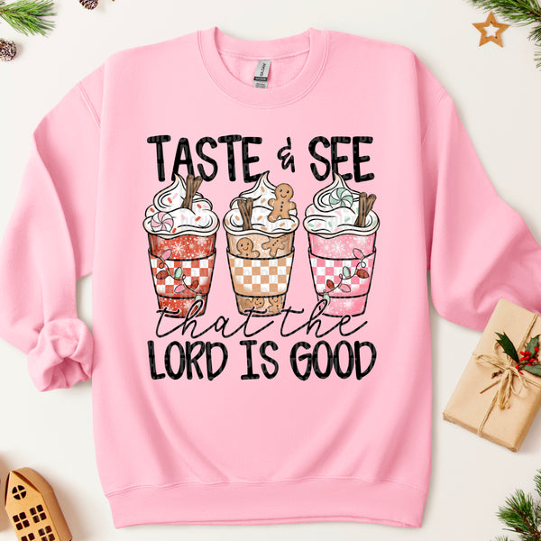 Taste & see that the lord is good Christmas lattes SDD DTF transfer