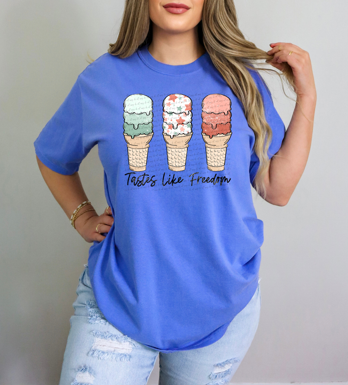 Tastes Like Freedom Grunge Ice Cream 74555 DTF Transfer