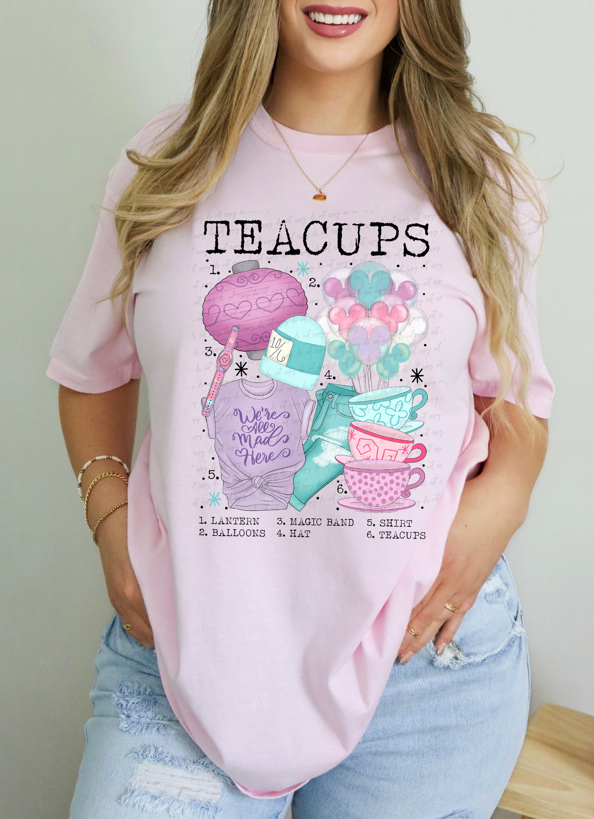 Teacups Chart 115286 DTF transfer