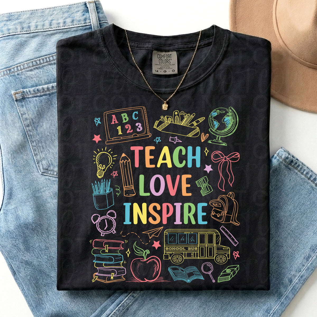 Teach love inspire collage (UAC) DTF Transfer