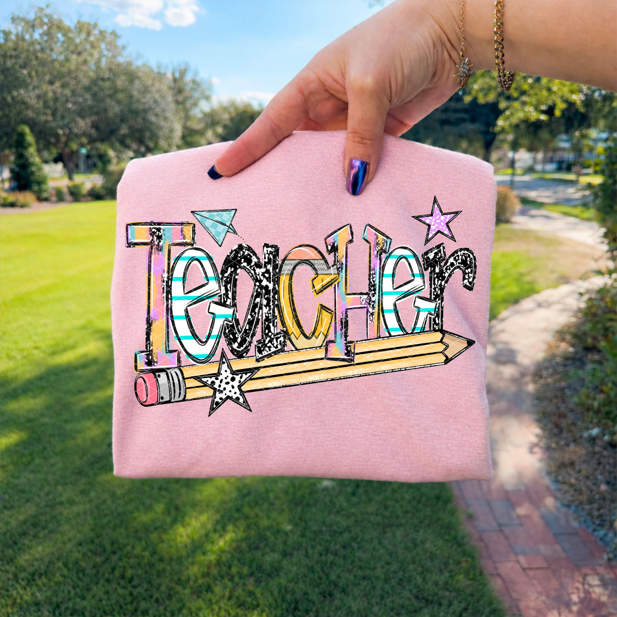 Teacher with pencil (SDD) DTF transfer