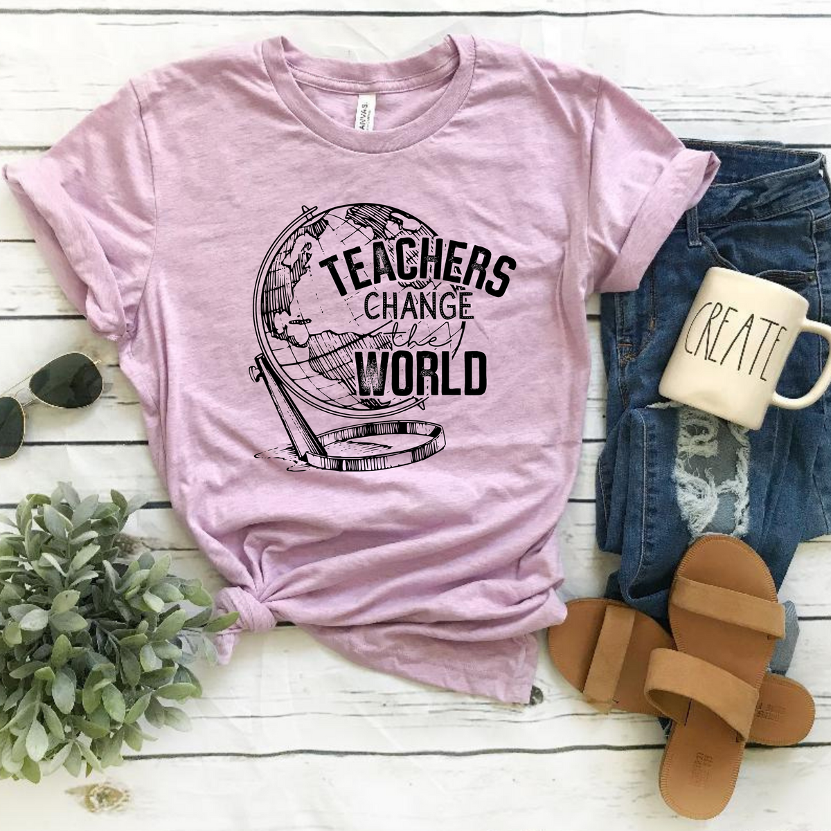 Teachers change the world (globe) 2667 DTF TRANSFER