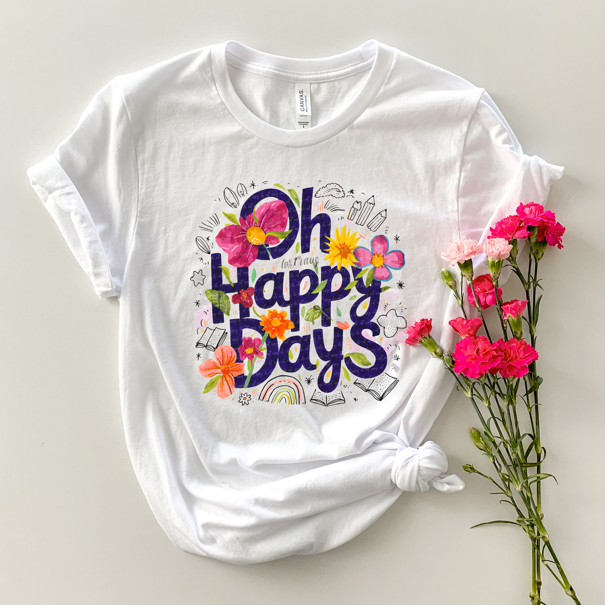 Teaching Oh Happy Days Floral 81418 DTF Transfer