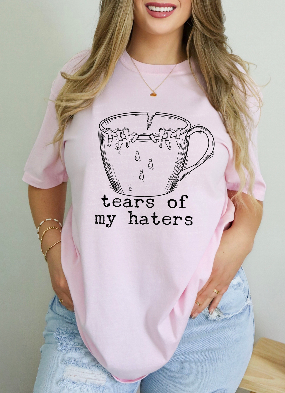 Tears of My Haters Tea Cup Skellie Hand 114974 DTF Transfer