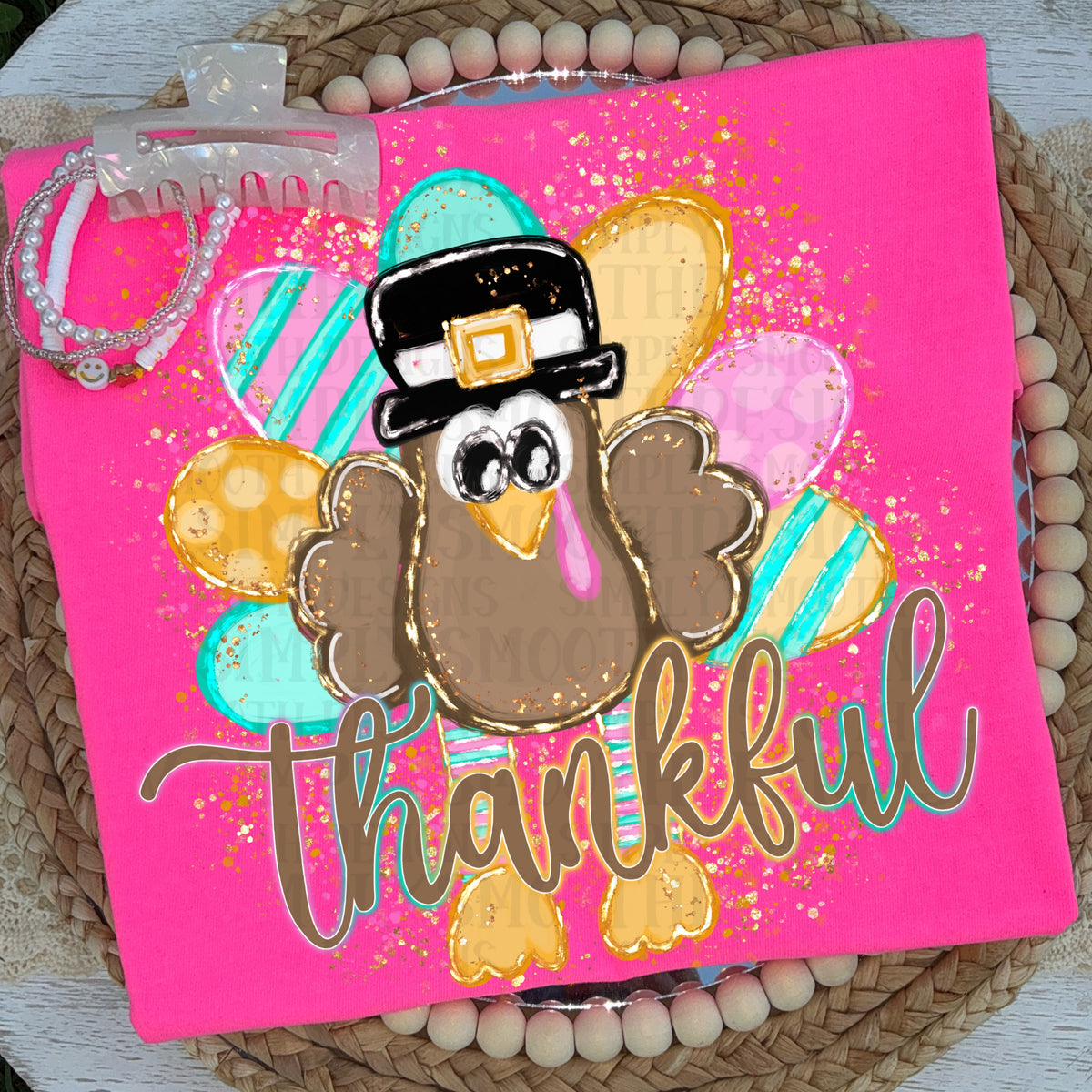 Thankful turkey with splatters SSD Tuesday Deal DTF
