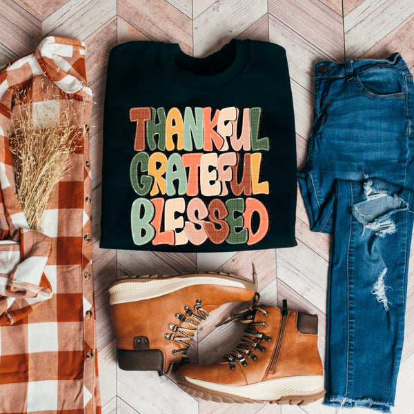 Thankful Grateful Blessed (SDD) DTF transfer