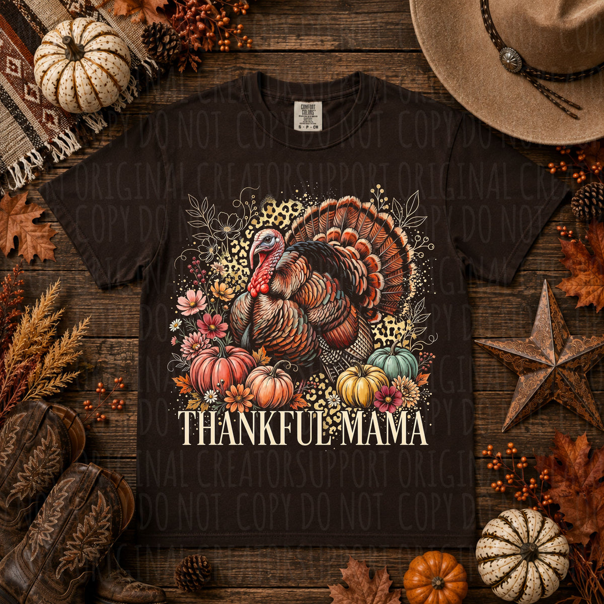 Thankful mama turkey (SDD) DTF Transfer