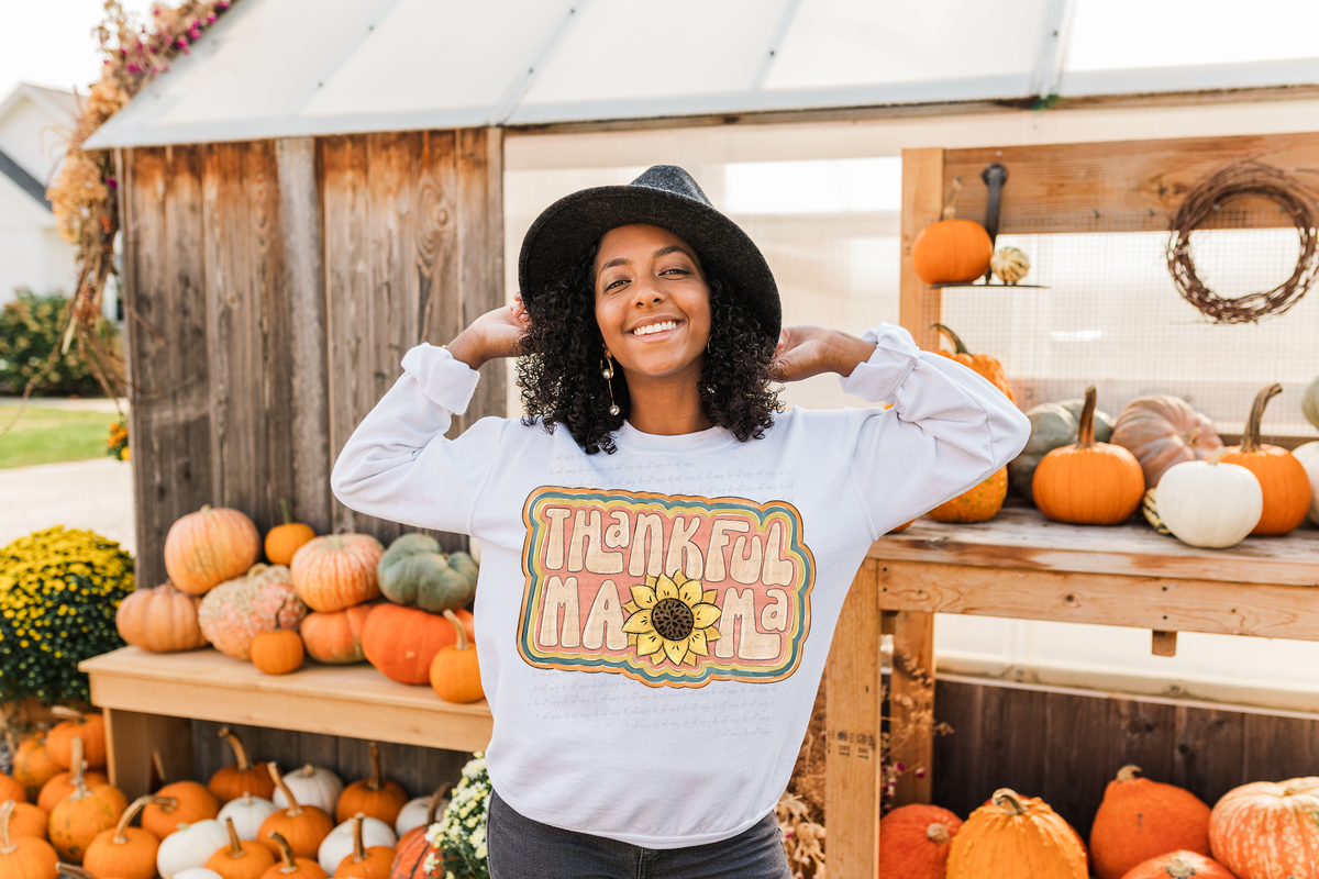 Thankful Mama Retro Sunflower 114812 DTF transfer