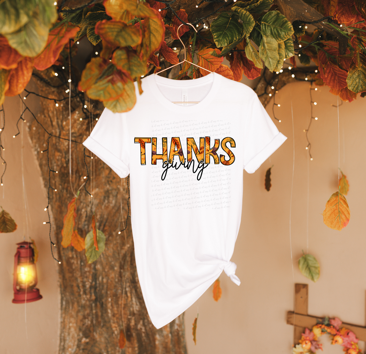 Thanksgiving Leaves Filled Font 115077 DTF Transfer