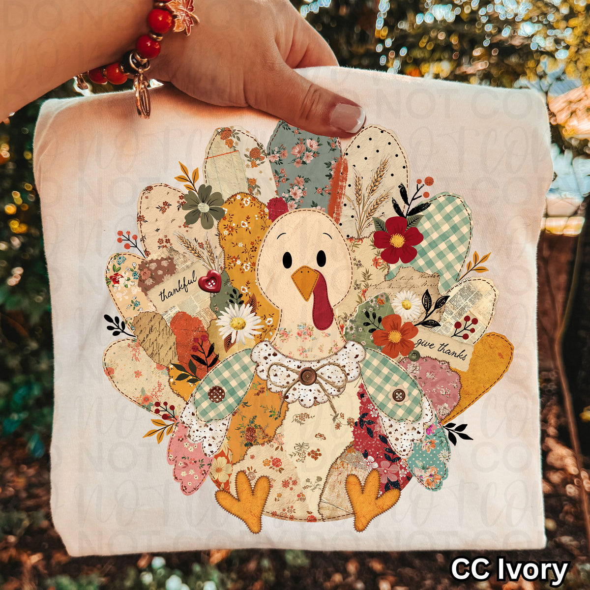 Thanksgiving turkey collage (UAC) DTF transfer