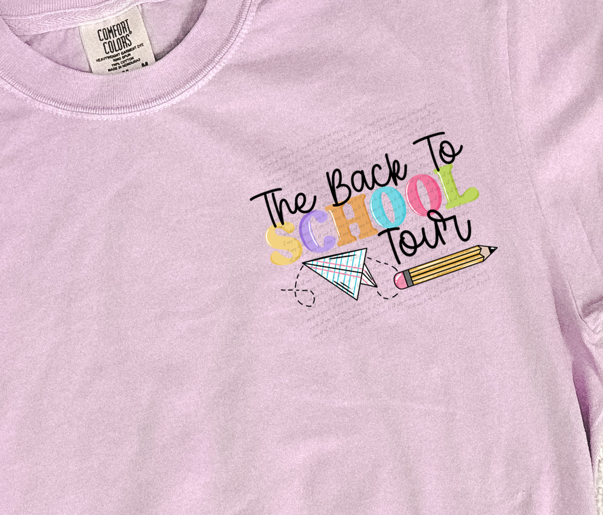 The Back To School Tour Black Pocket 111262 DTF transfer