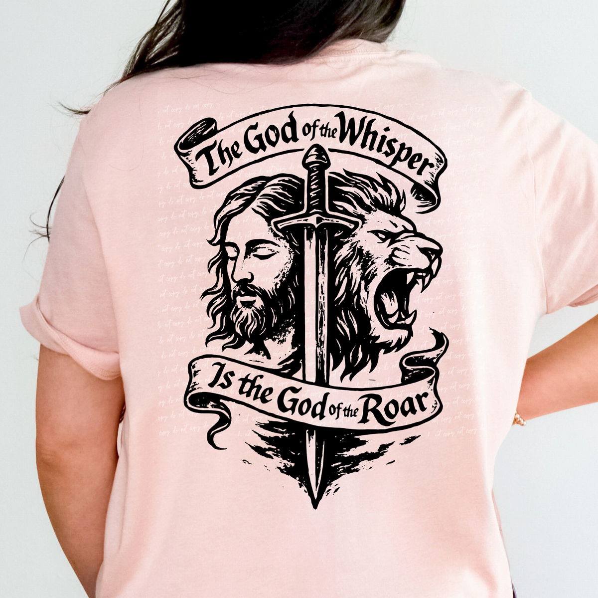 The God Of The Whisper Is The God Of The Roar - Black Back 104874 DTF transfer