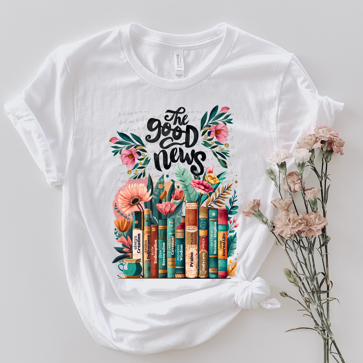 The Good News Floral Books 81038 DTF Transfer
