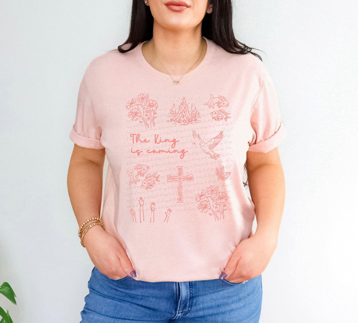 The King is Coming Pink Collage 111792 DTF transfer