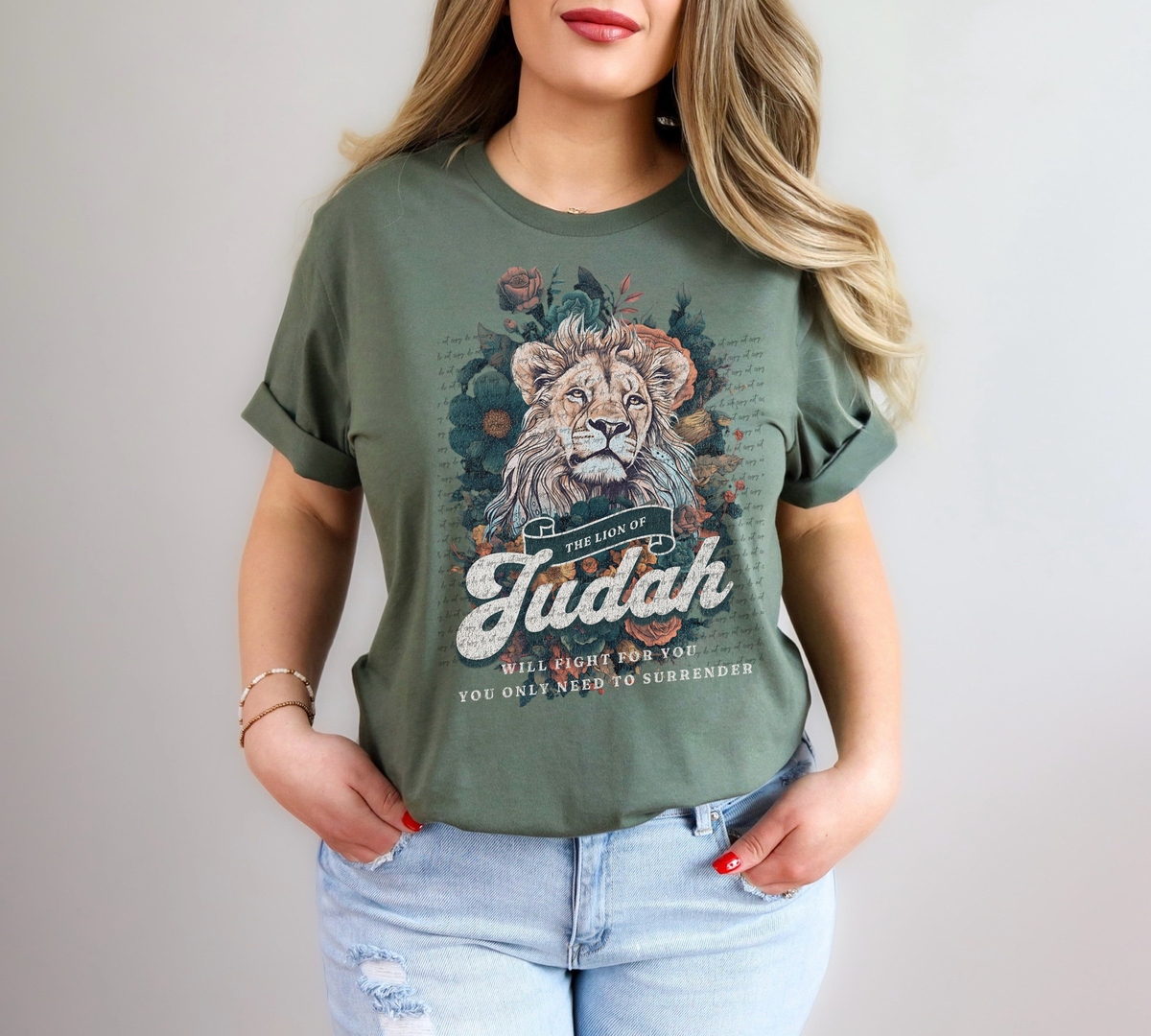 The Lion Of Judah Will Fight For You You Only Need To Surrender 81241 DTF Transfer