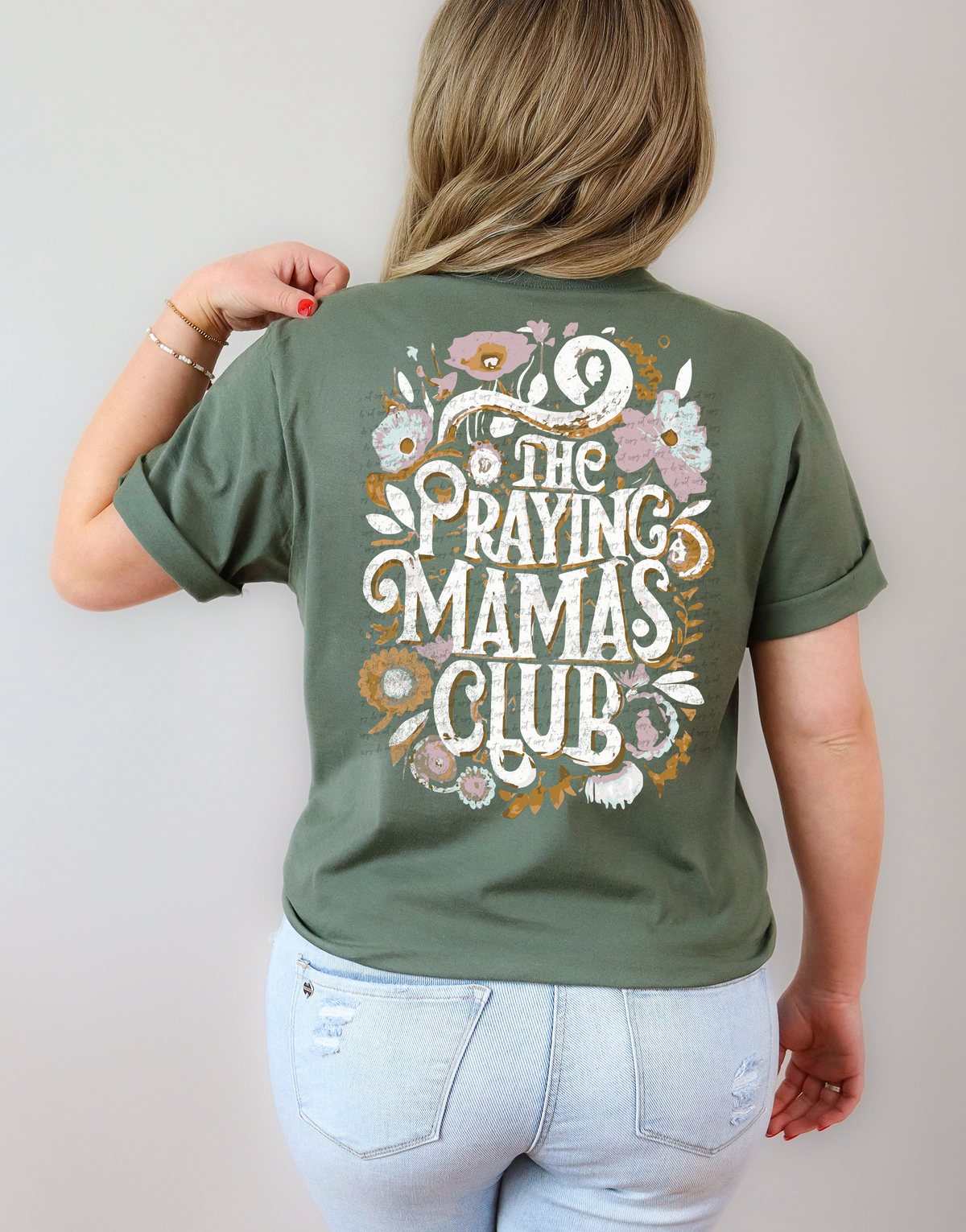 The Praying Mamas Club White 76862 DTF Transfer