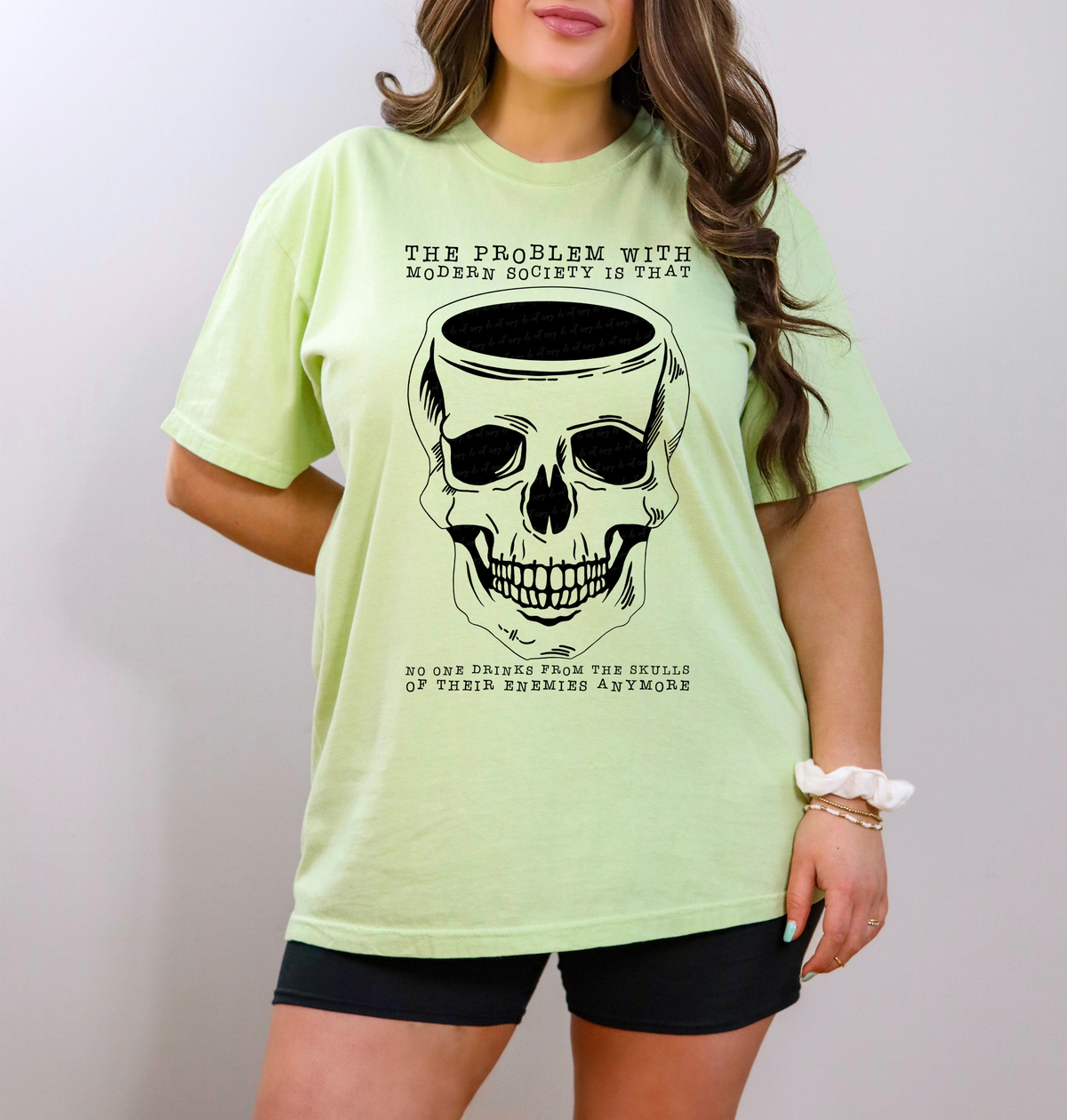 The Problem With Modern Society Is That No One Drinks From The Skulls Of Their Enemies Anymore 115347 DTF Transfer