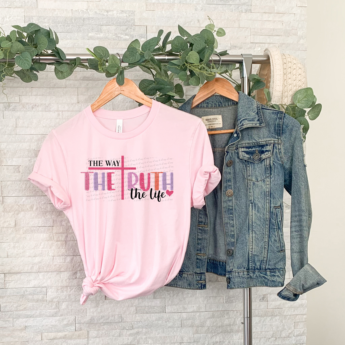 The Way The Truth The Life Cross 76766 DTF Transfer