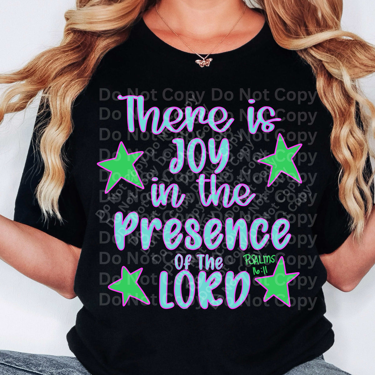 There is joy purple font (Irene) DTF Transfer