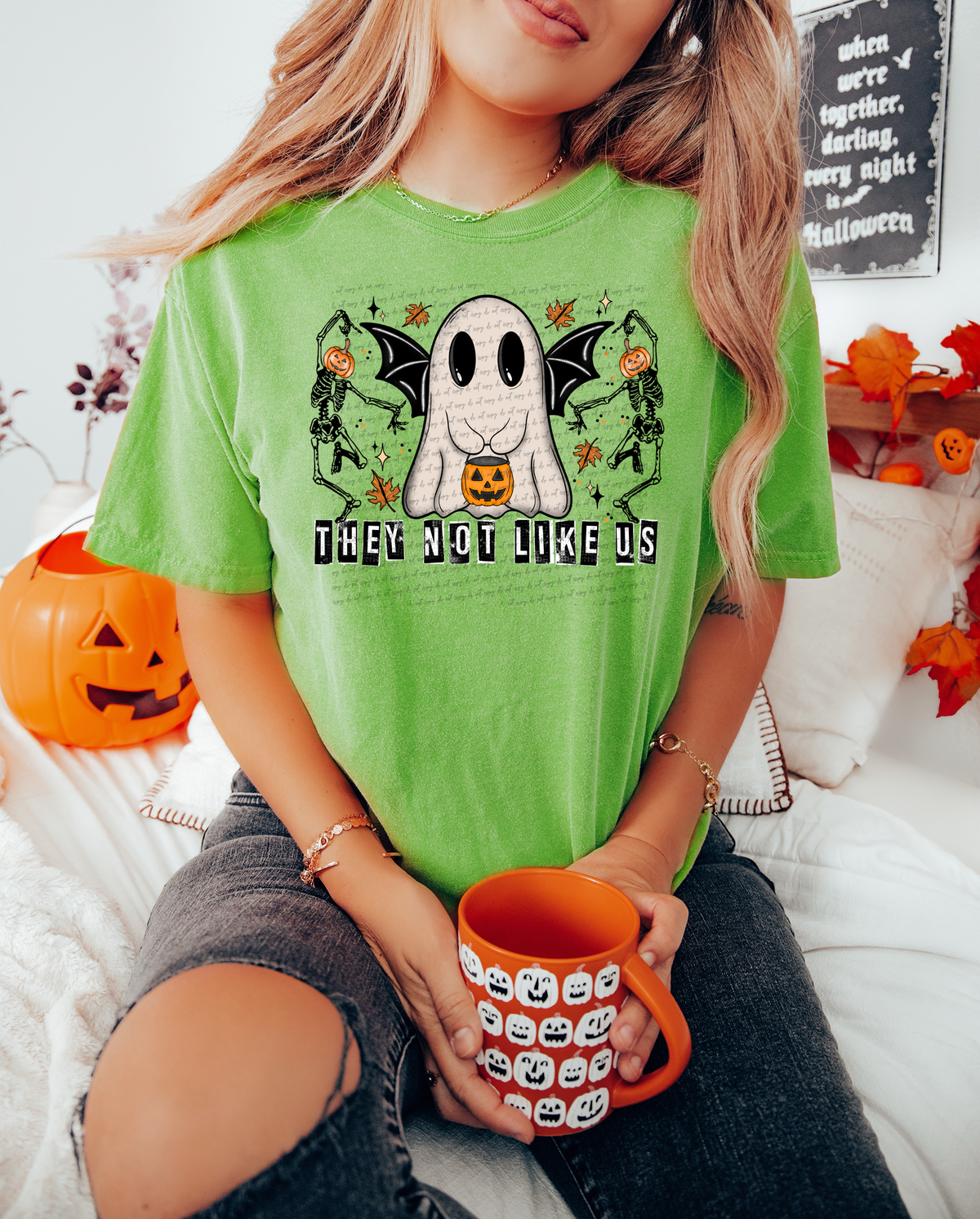 They Not Like Us Ghost Skeleton 59992 DTF Transfer