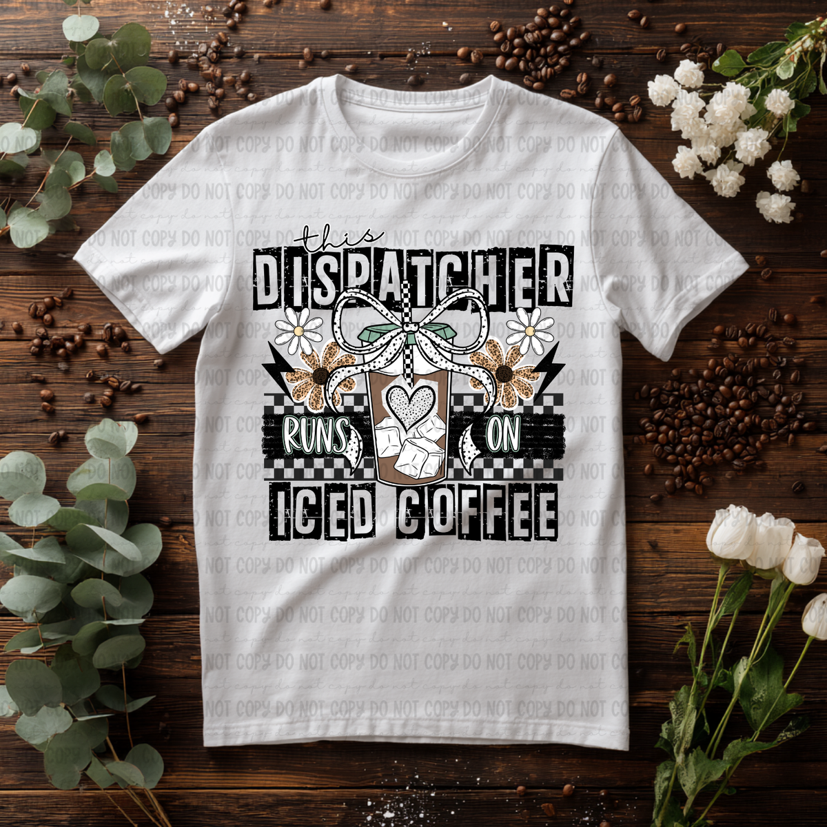 This dispatcher runs on iced coffee (Revel) DTF Transfer
