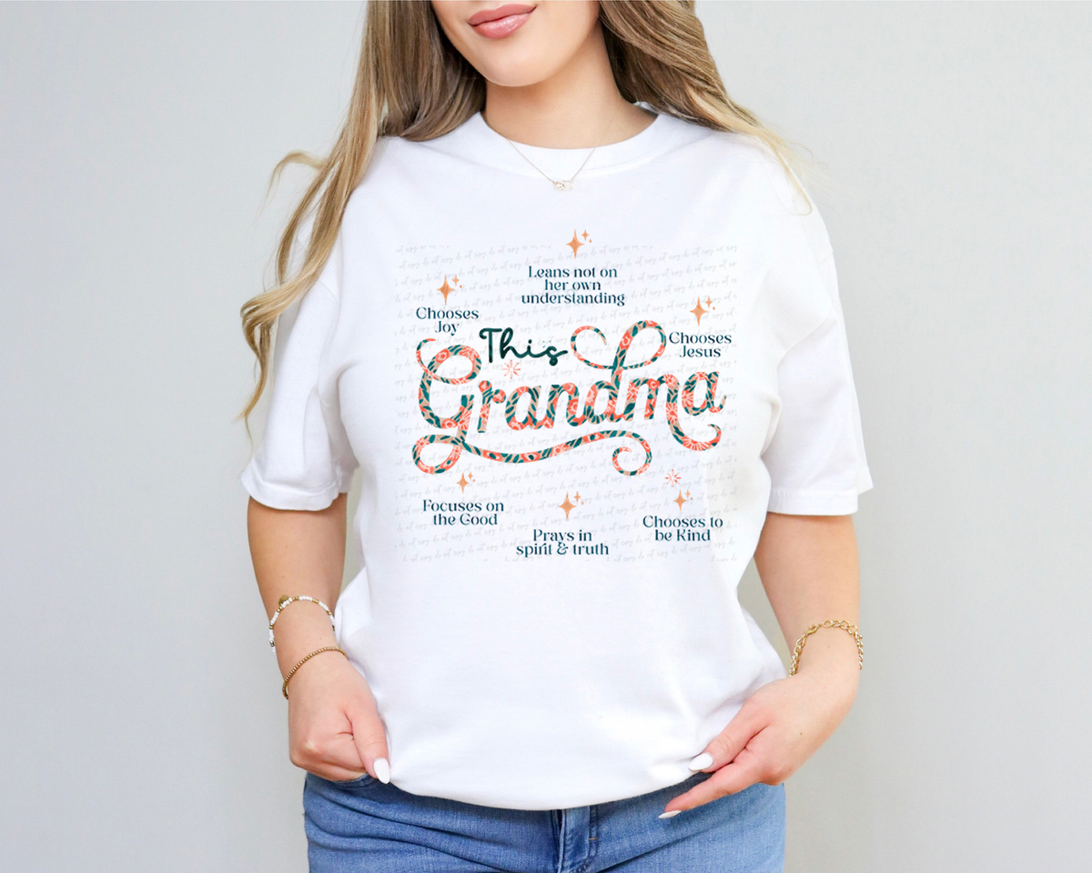 This Grandma Focuses On The Good Word Collage 117688 DTF transfer