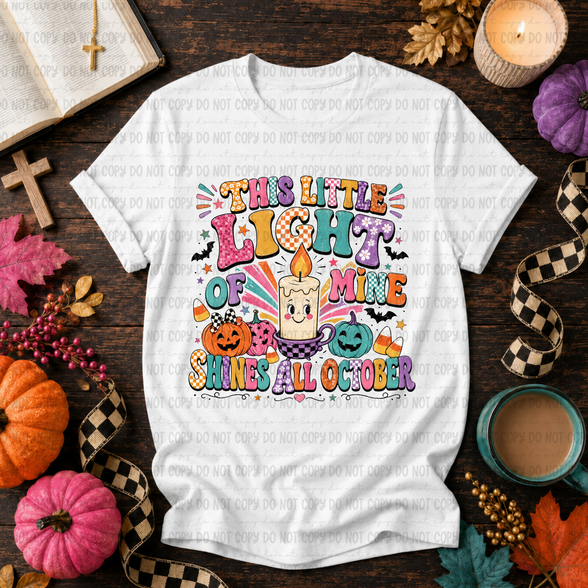 This little light of mine shines all October (Revel) DTF transfer
