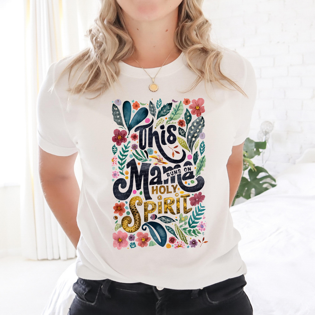 This Mama Runs On Holy Spirit 81431 DTF Transfer