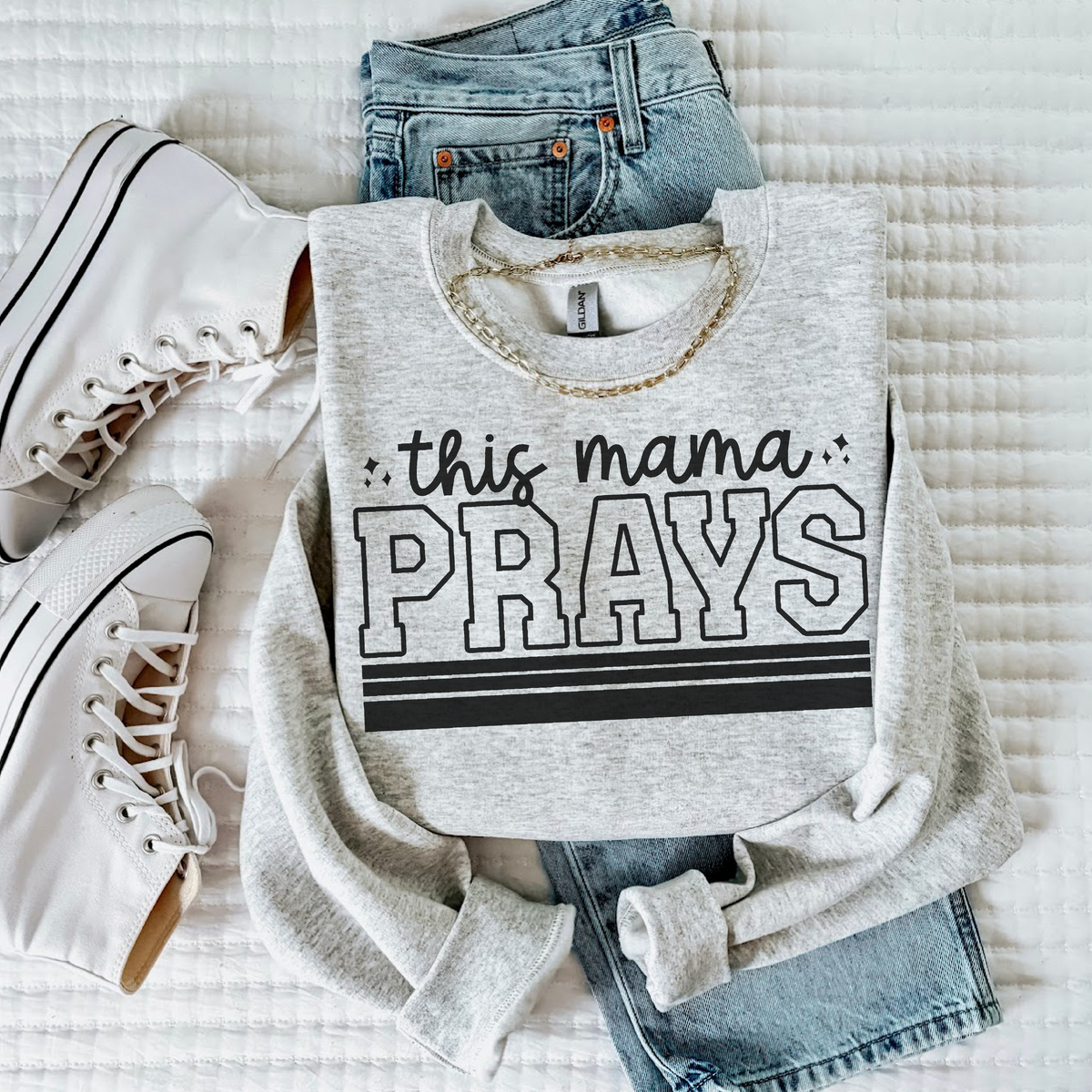 This mama prays (two peas) DTF Transfer