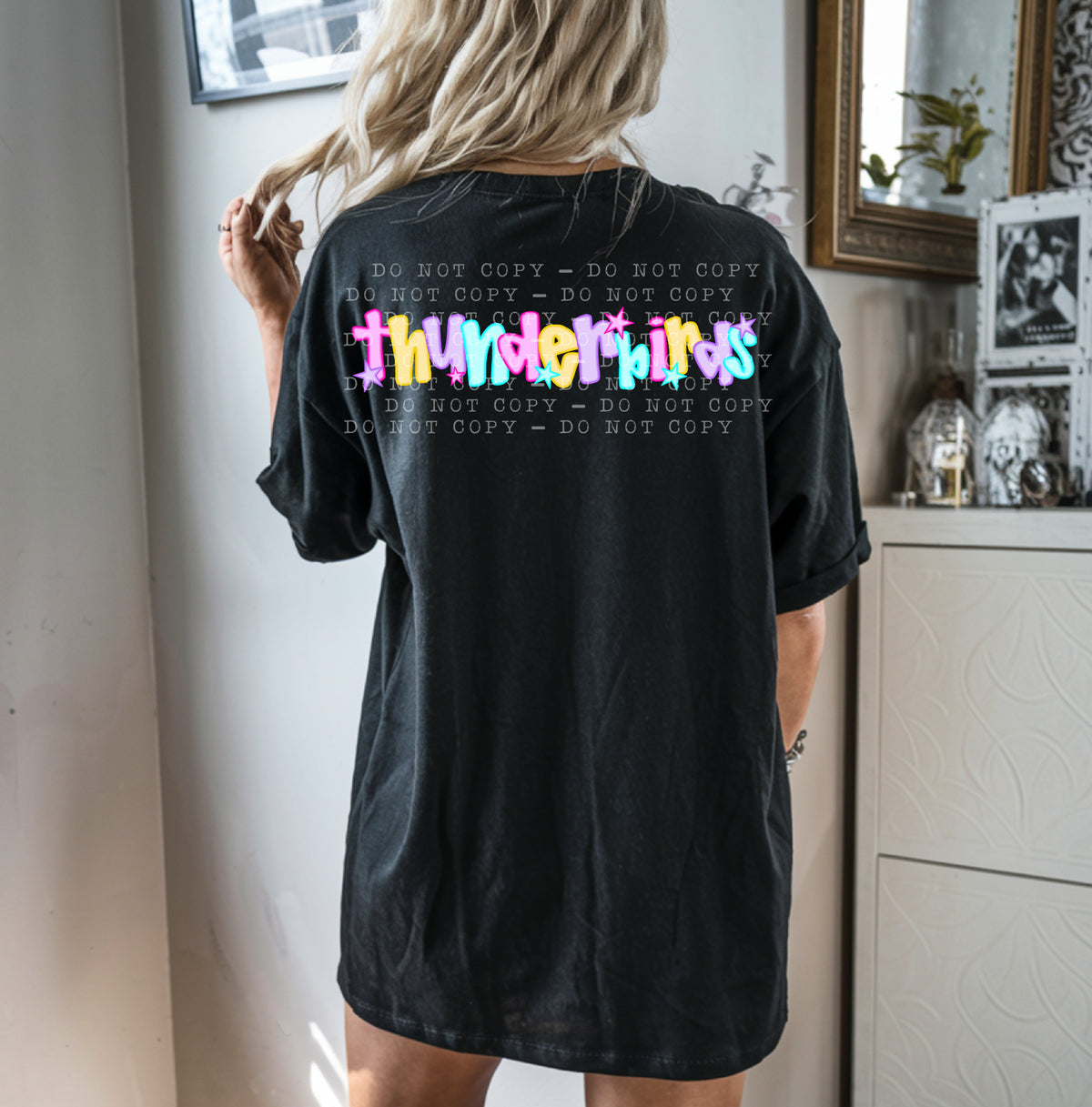 Thunderbirds With Stars - Neon 104796 DTF transfer