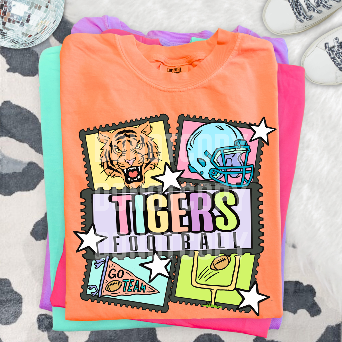 Tigers football pastel frames (CSG) DTF Transfer