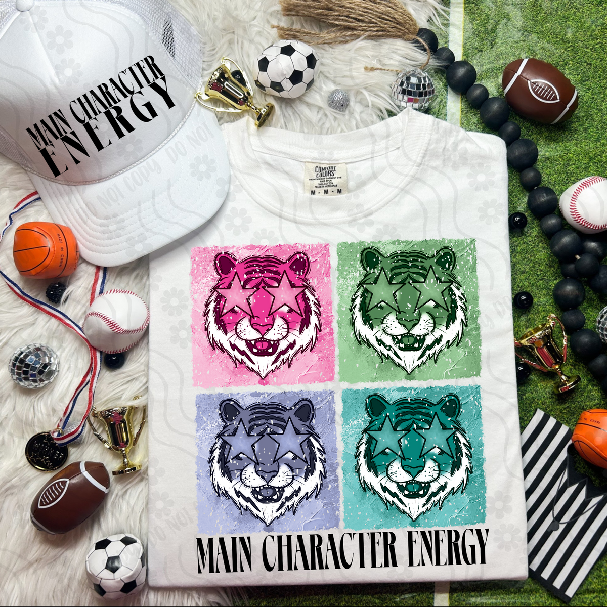 Tigers Retro Vibe Main Character Energy 108348 DTF transfer