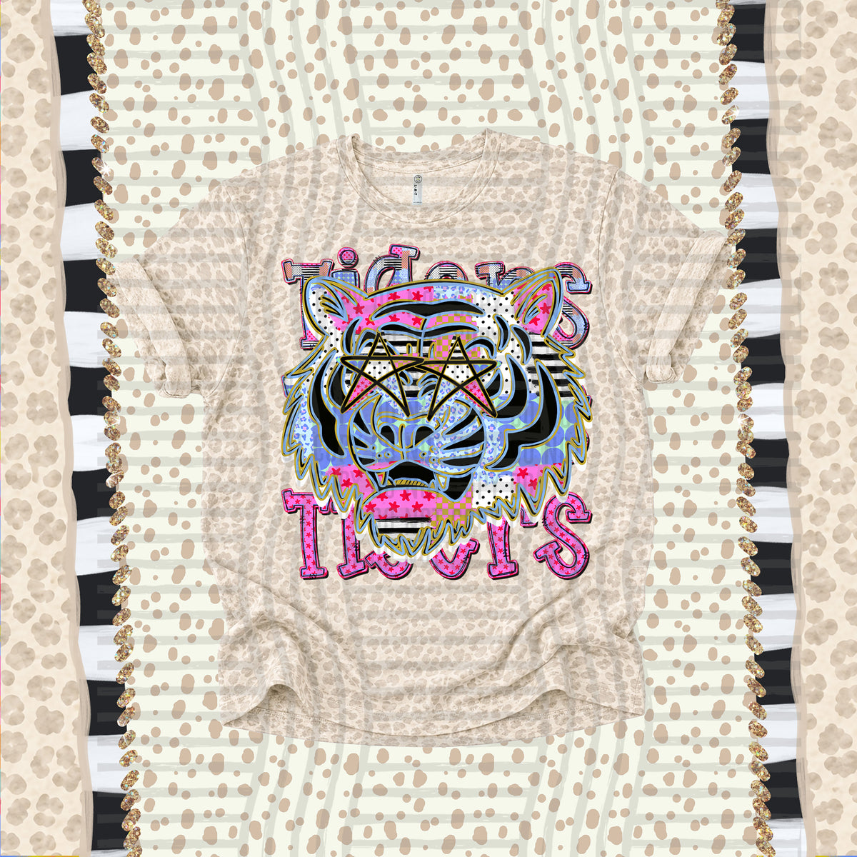 Tigers-Dolly Doodle Print (Caplinger) DTF Transfer