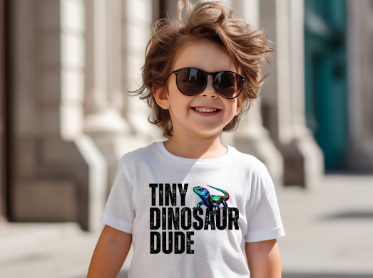 Tiny Dinosaur Dude 117944 DTF transfer