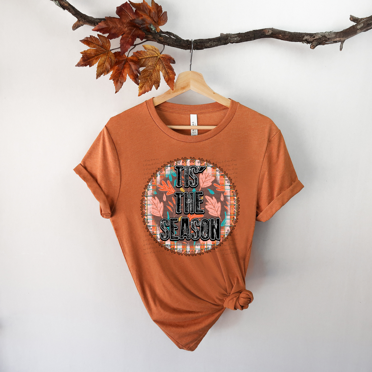 Tis The Season Fall Leaves 46777 DTF transfer