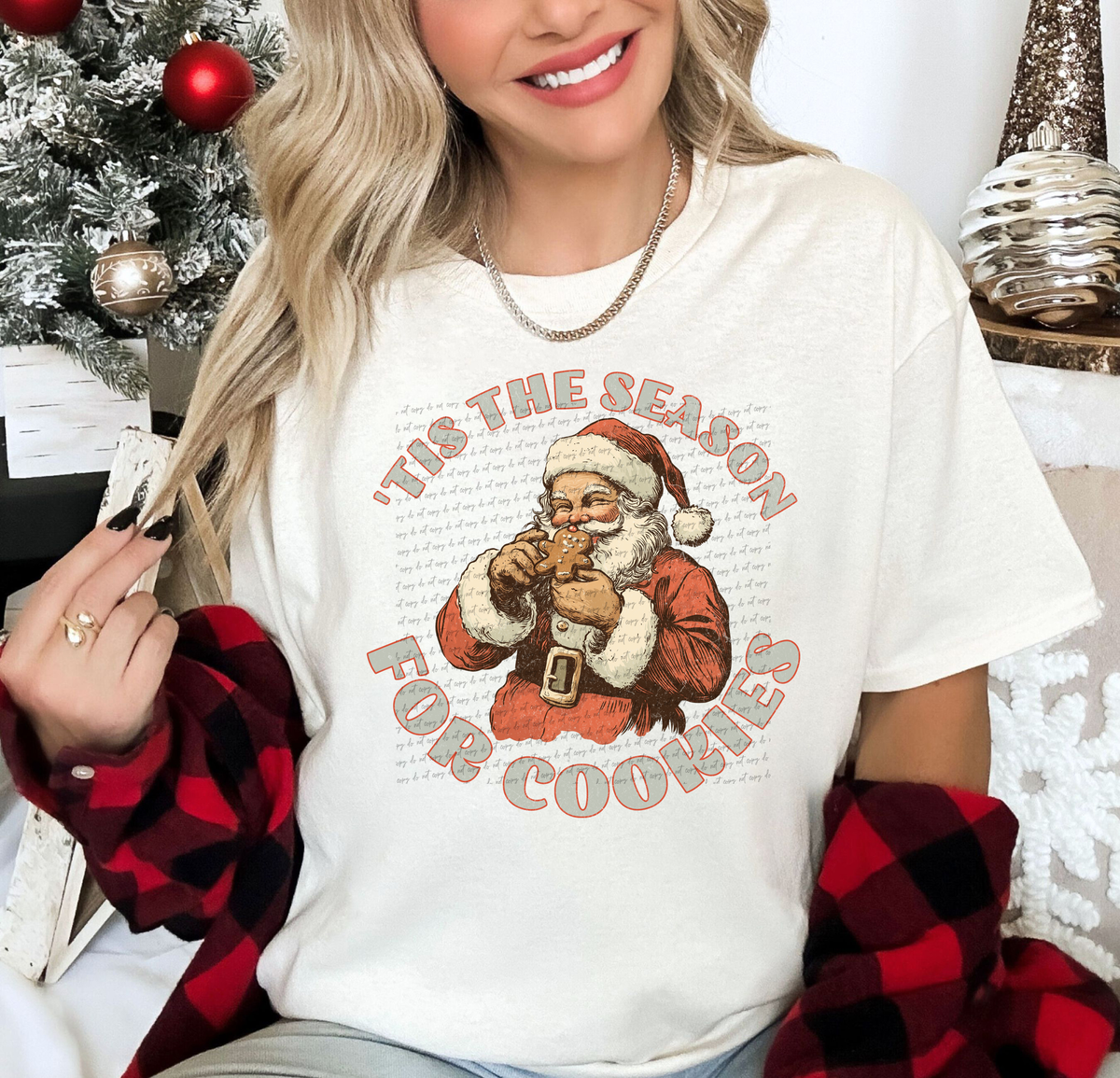 Tis The Season For Cookies Santa 59994 DTF Transfer