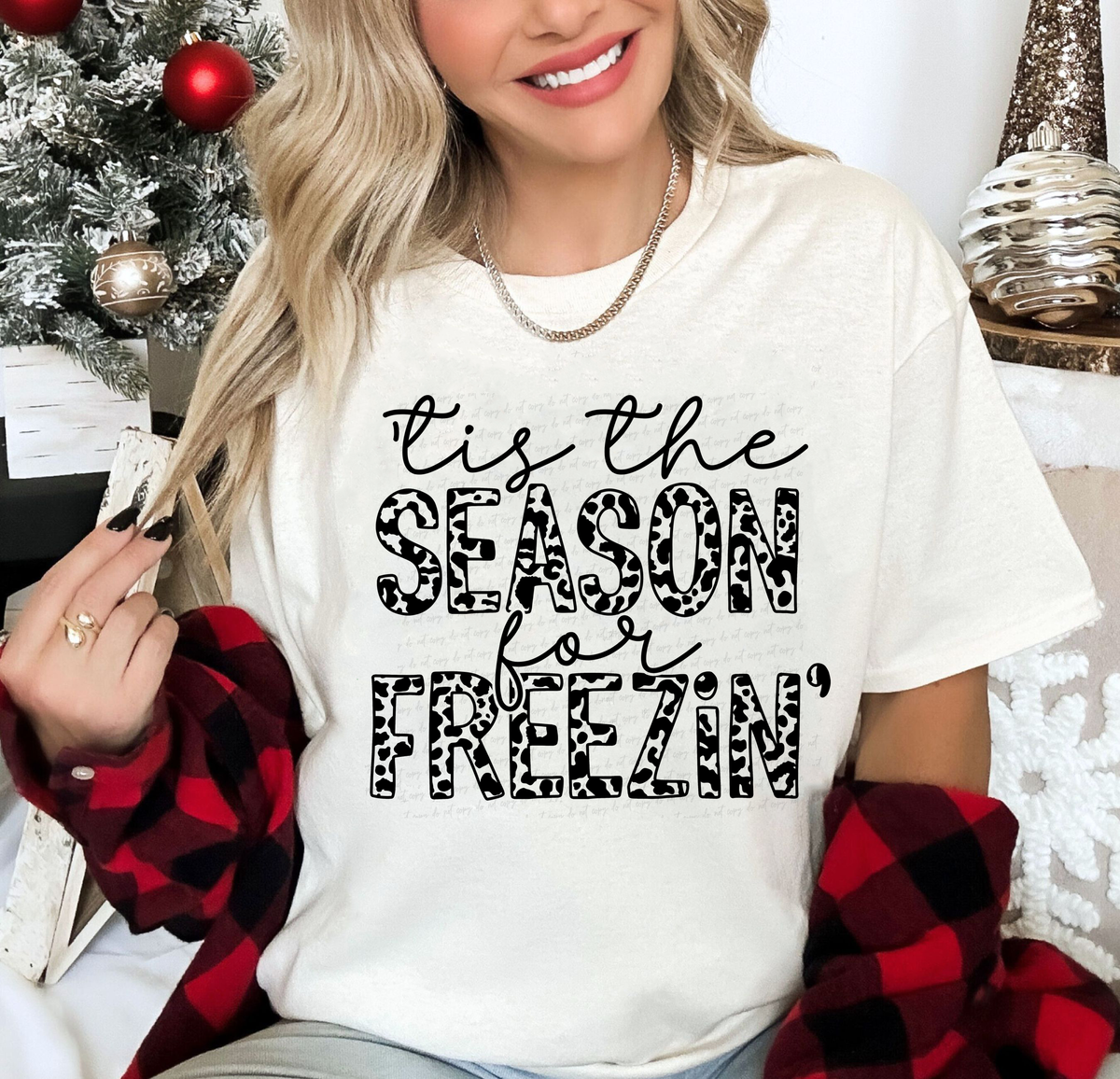 Tis The Season For Freezin BLACK 116364 DTF Transfer