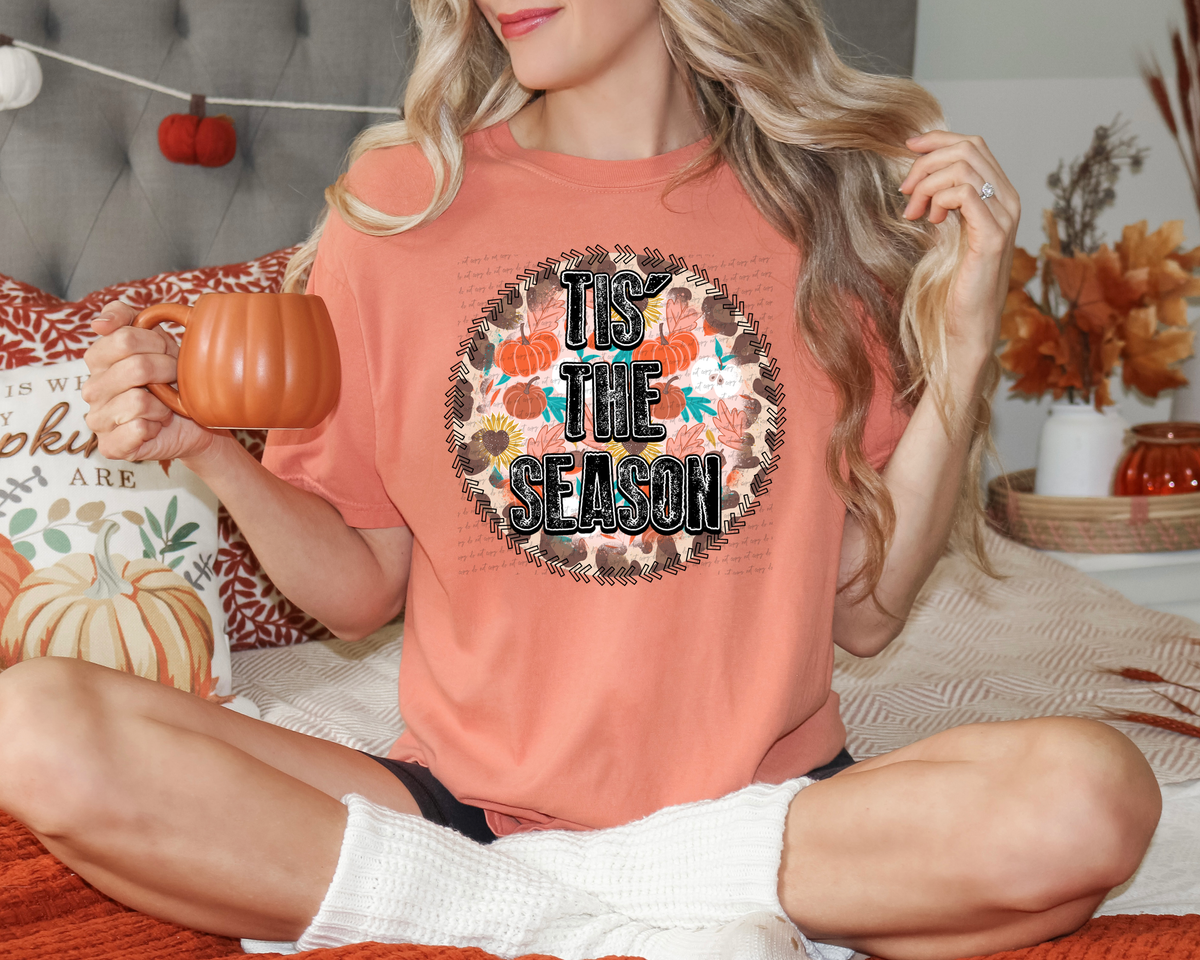 Tis The Season Pumpkins 46778 DTF transfer