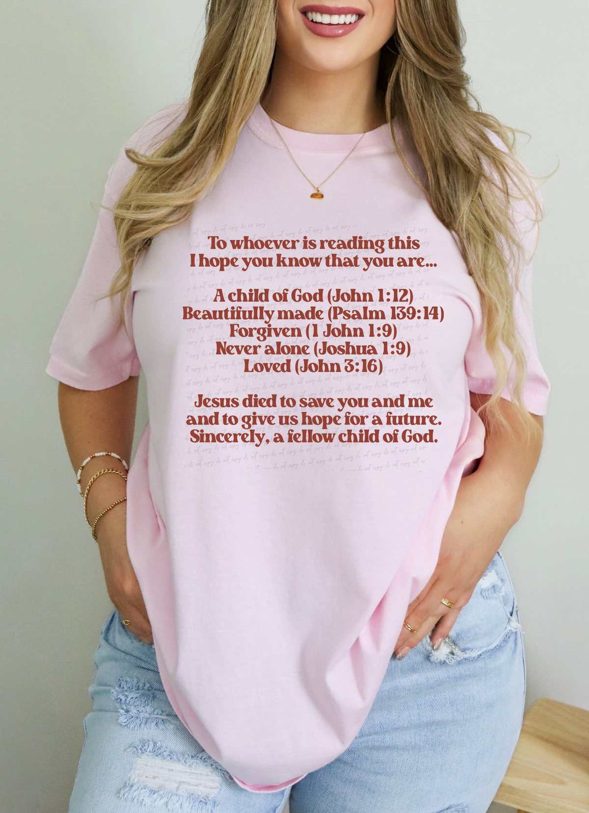 To Whoever Is Reading This I Hope You Know That You Are A Child Of God Maroon Font 115079 DTF Transfer