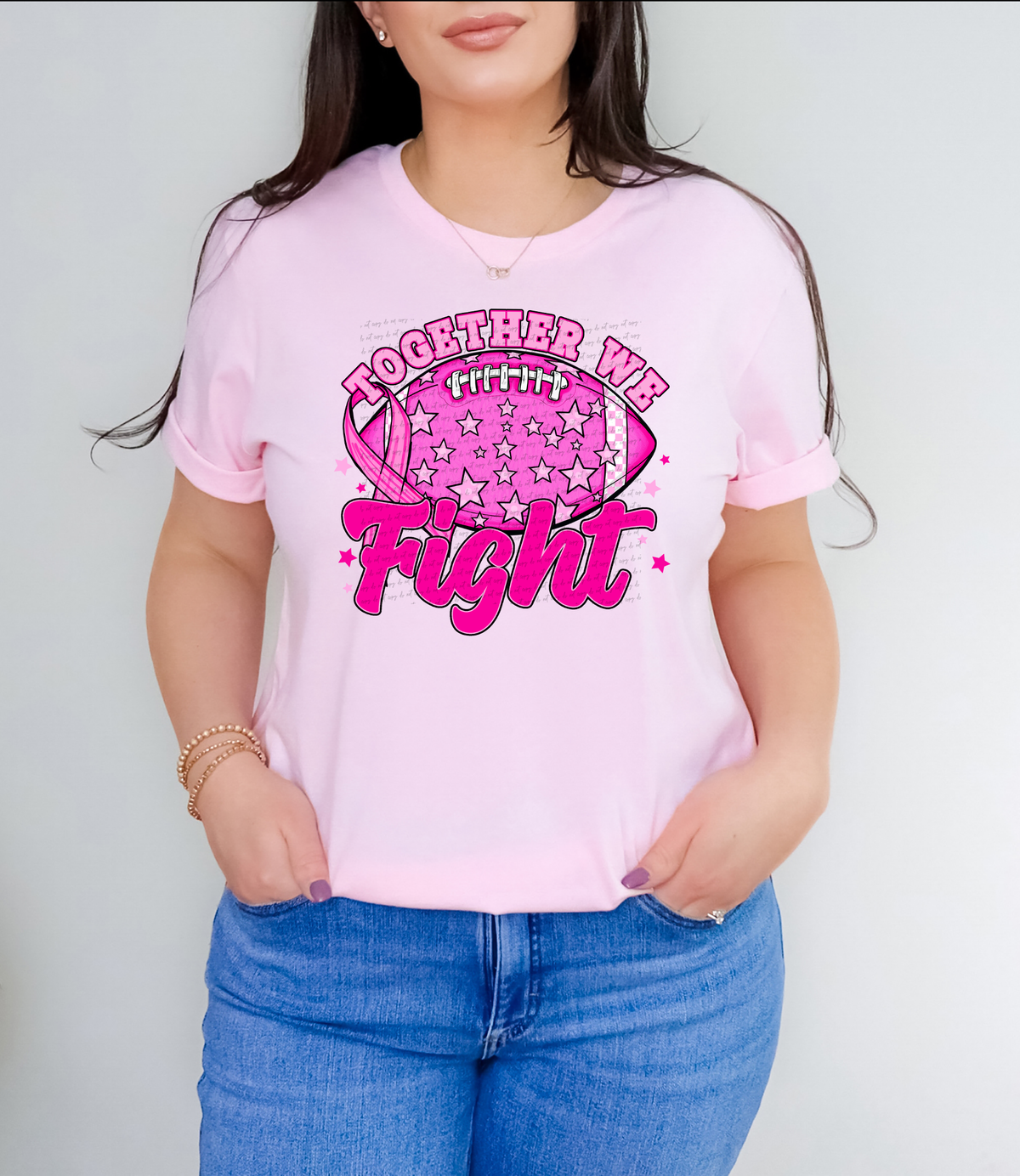 Together We Fight Pink Football 63161 DTF transfer