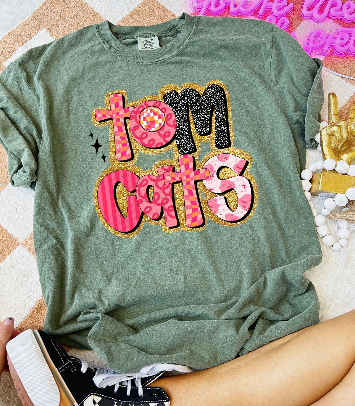 Tomcats Faux Glitter Retro 51673 DTF transfer