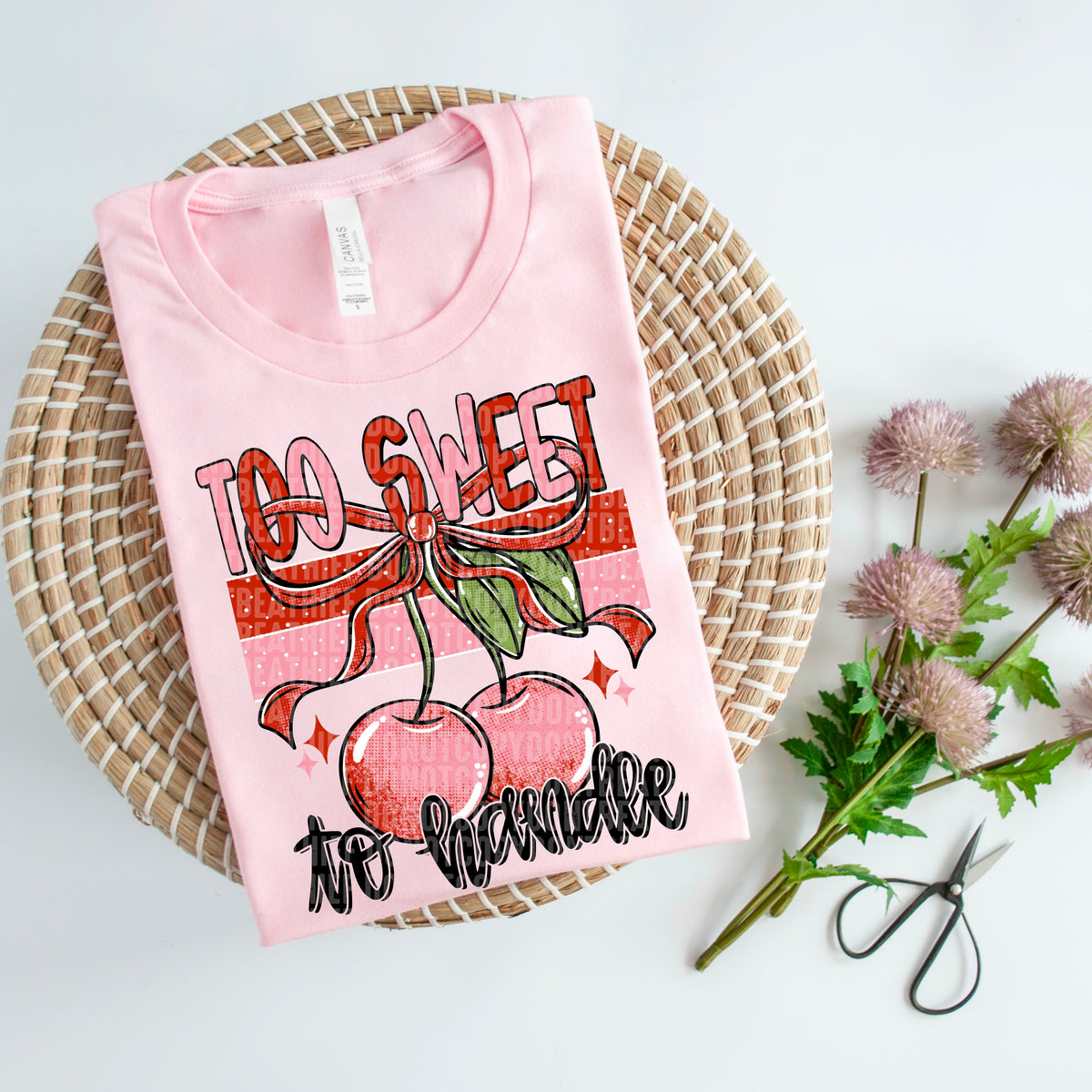 Too Sweet to Handle Cherries (SDD) DTF transfer