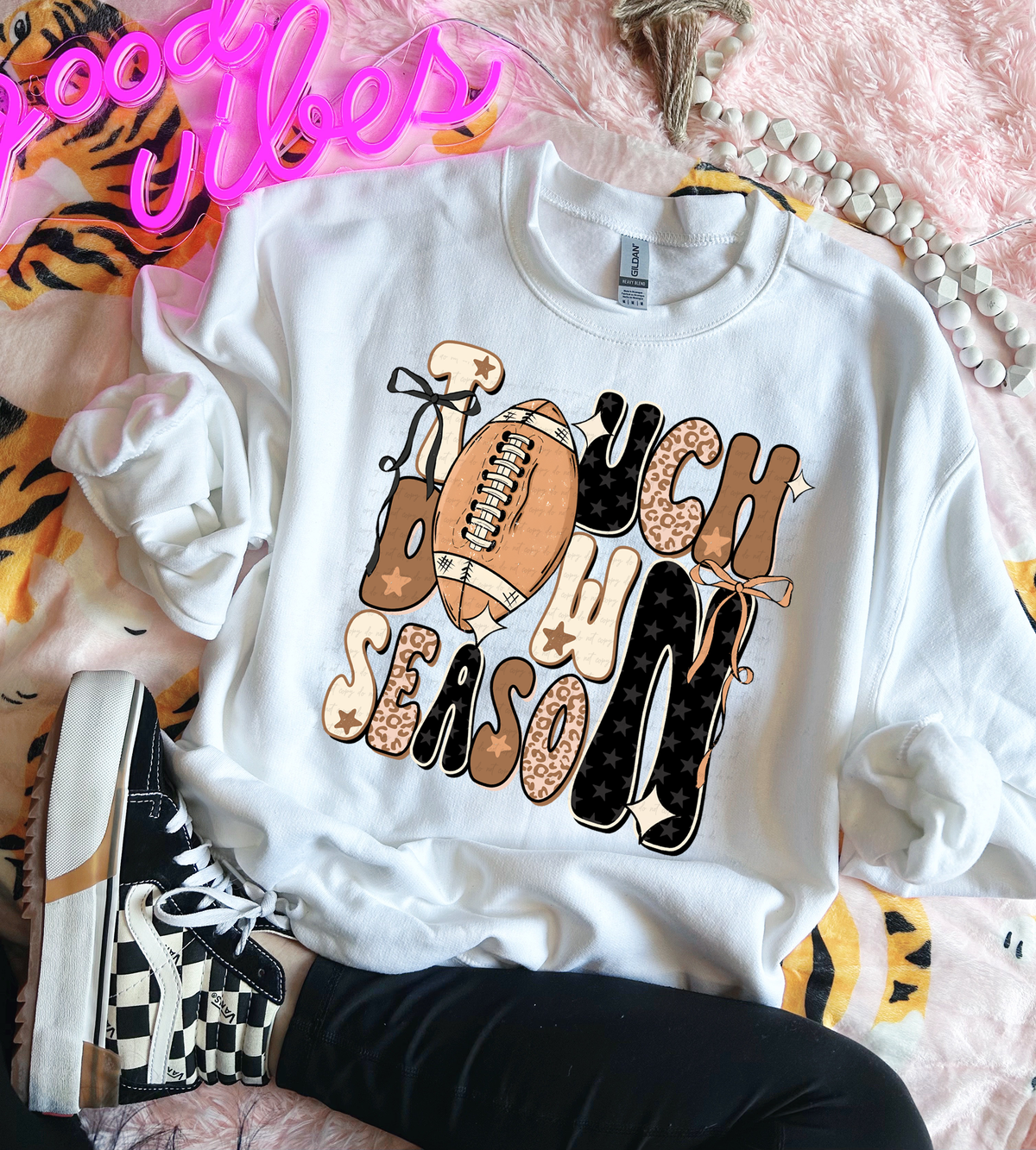 Touchdown Season Retro Font 117663 DTF transfer