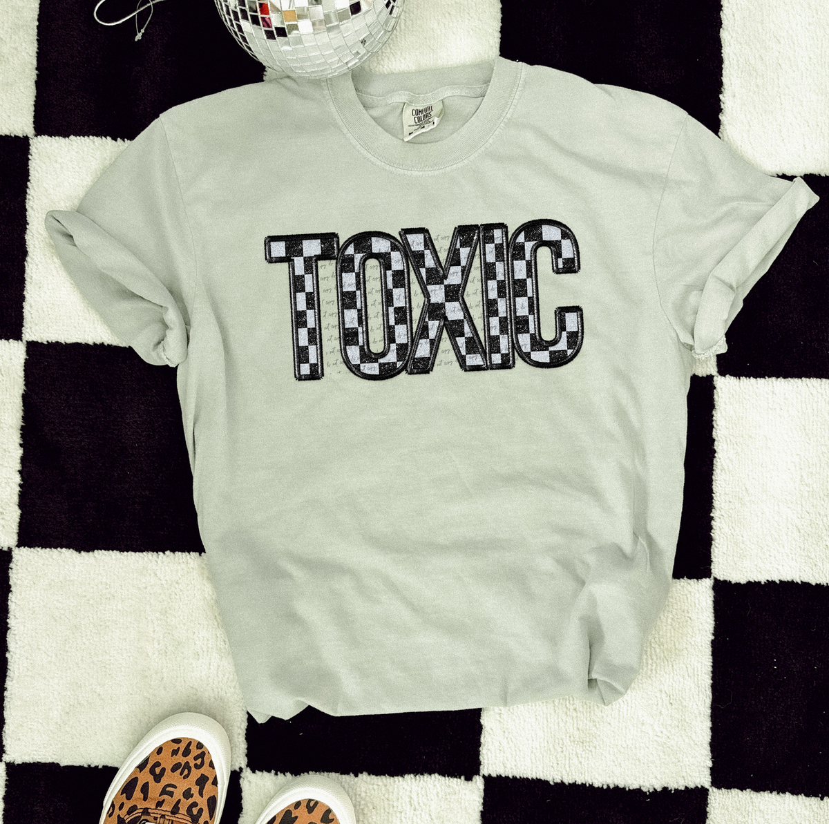 Toxic Checkered Embroidered 46335 DTF transfer