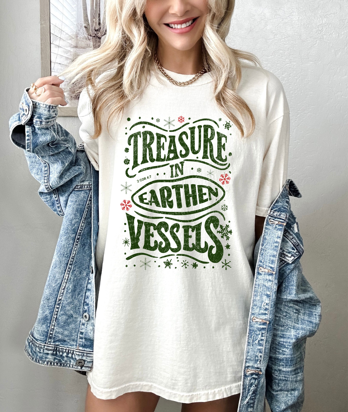 Treasure In Earthen Vessels Green 81244 DTF Transfer